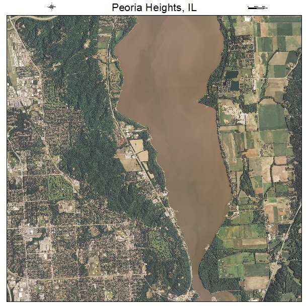 Peoria Heights, IL air photo map
