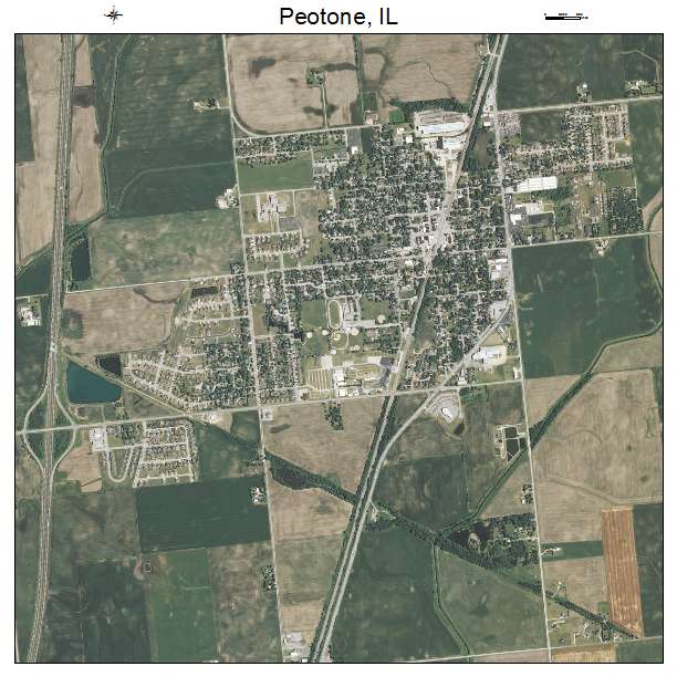 Peotone, IL air photo map
