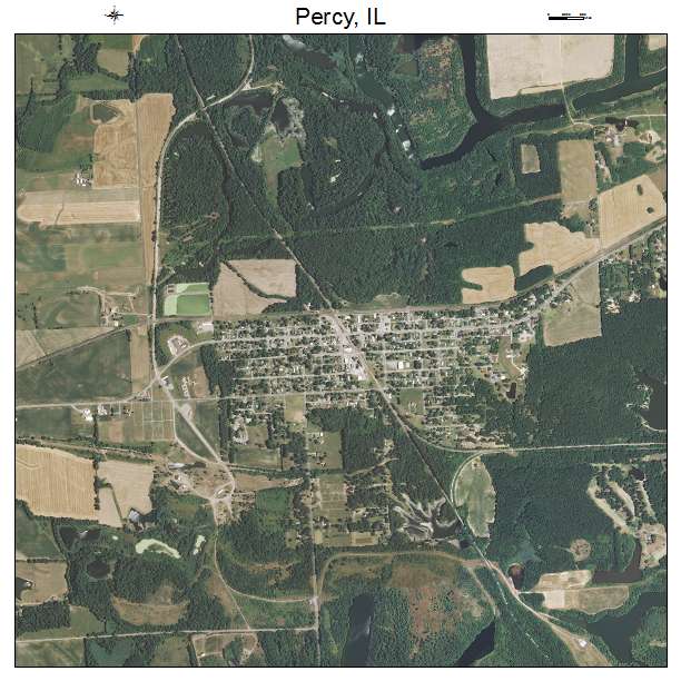 Percy, IL air photo map