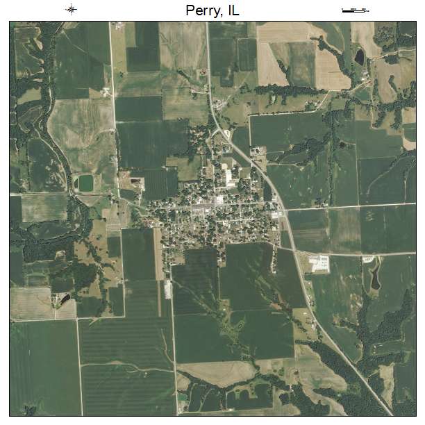 Perry, IL air photo map