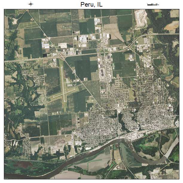 Peru, IL air photo map