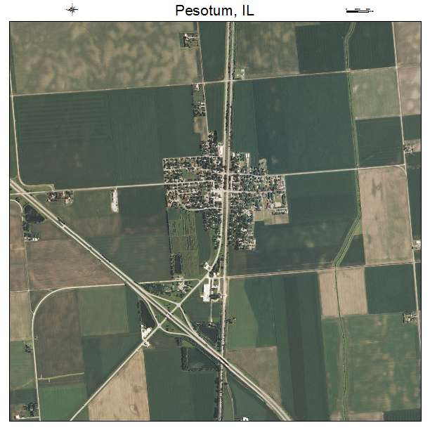 Pesotum, IL air photo map