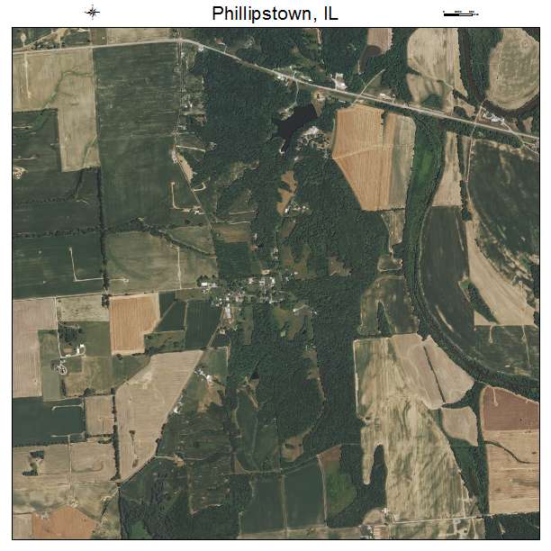 Phillipstown, IL air photo map
