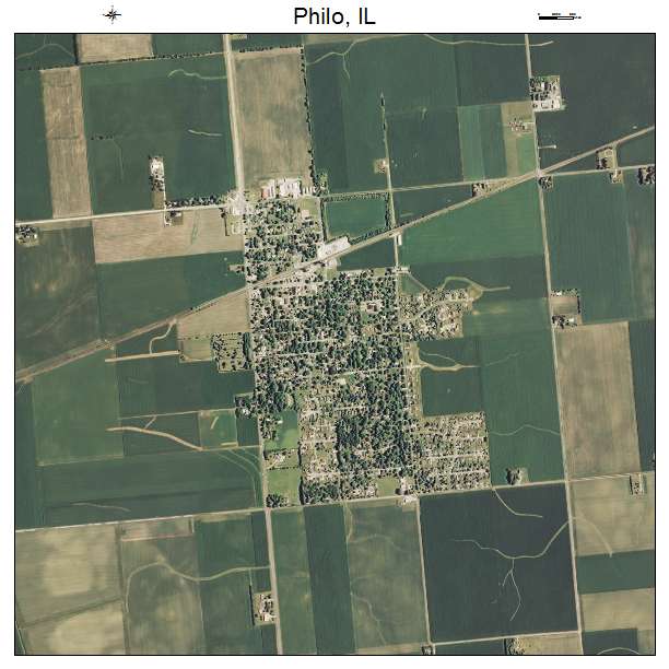 Philo, IL air photo map