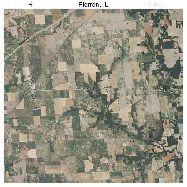 Pierron, IL air photo map
