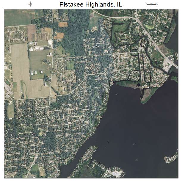 Pistakee Highlands, IL air photo map