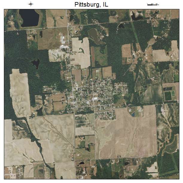 Pittsburg, IL air photo map