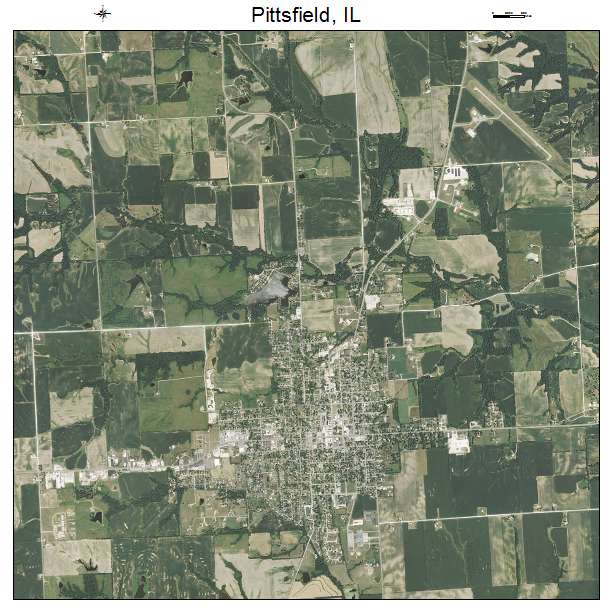 Pittsfield, IL air photo map