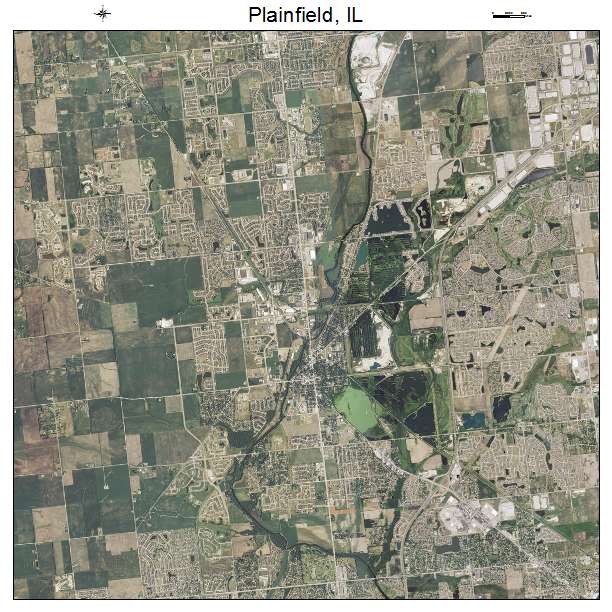 Plainfield, IL air photo map