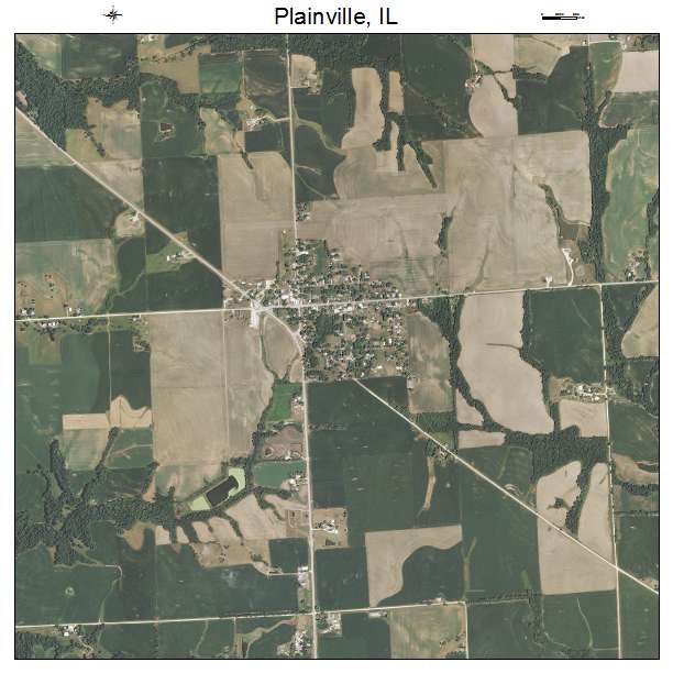 Plainville, IL air photo map