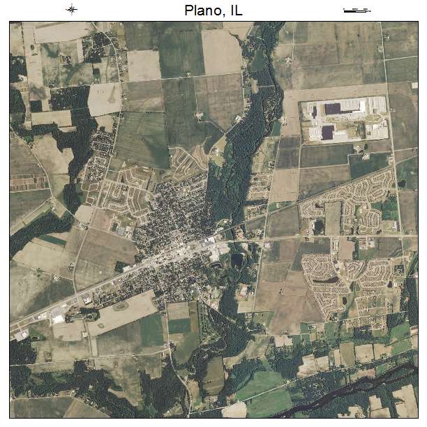 Plano, IL air photo map