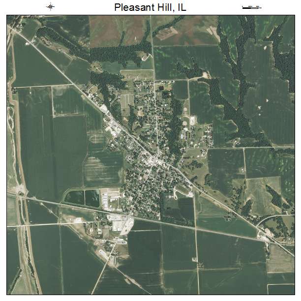 Pleasant Hill, IL air photo map