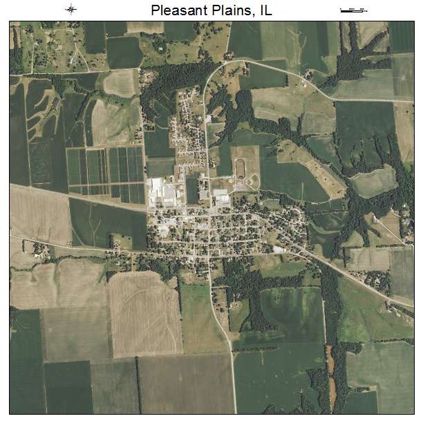 Pleasant Plains, IL air photo map