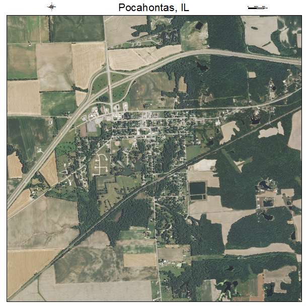 Pocahontas, IL air photo map