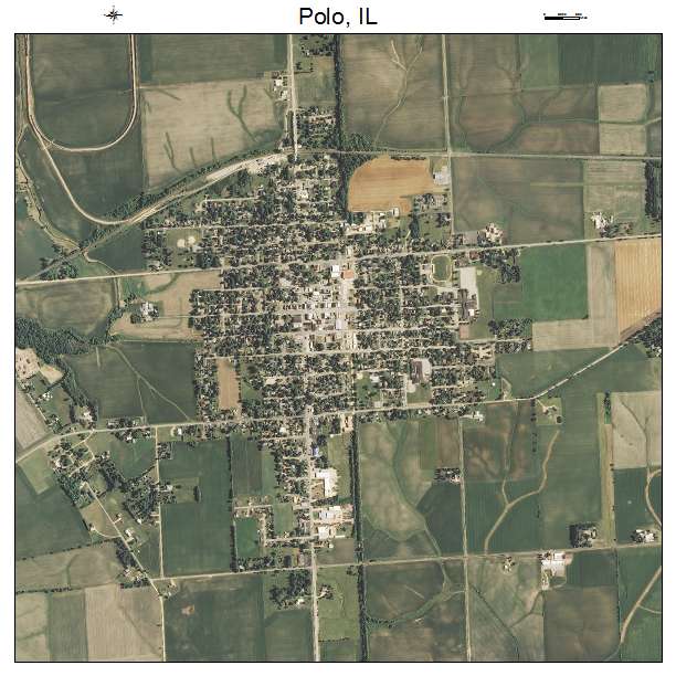 Polo, IL air photo map