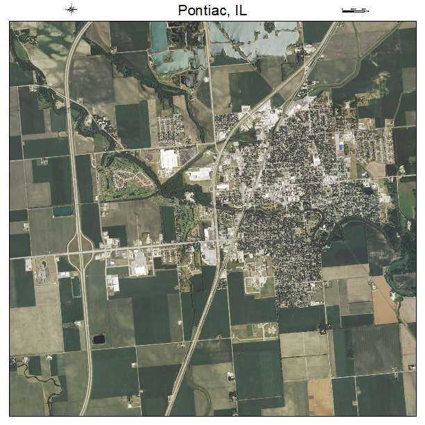 Pontiac, IL air photo map