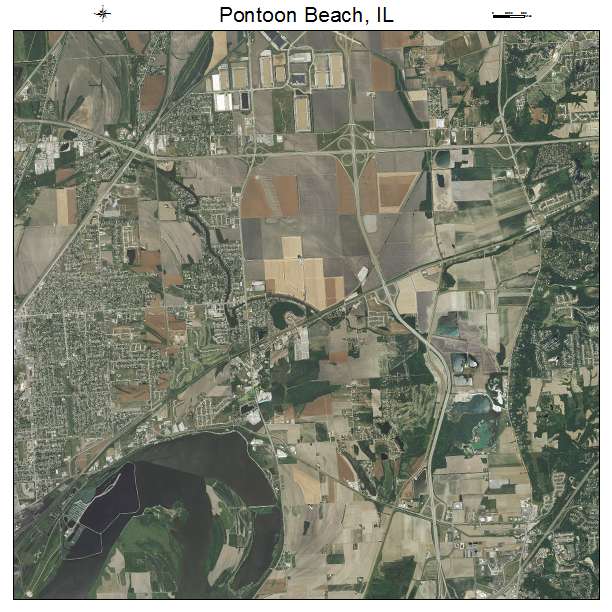 Pontoon Beach, IL air photo map