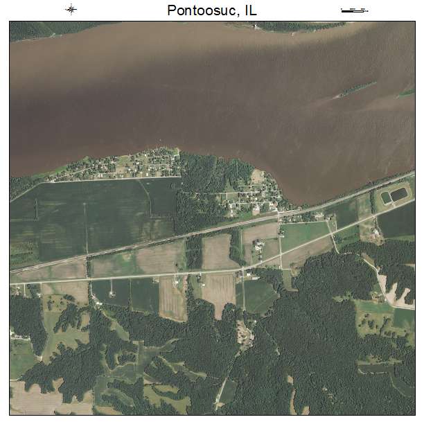 Pontoosuc, IL air photo map