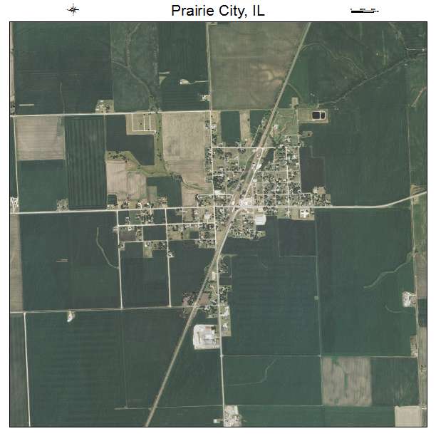 Prairie City, IL air photo map
