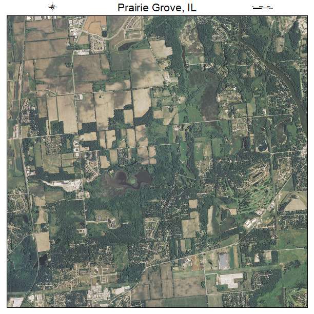 Prairie Grove, IL air photo map