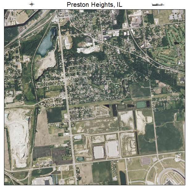 Preston Heights, IL air photo map