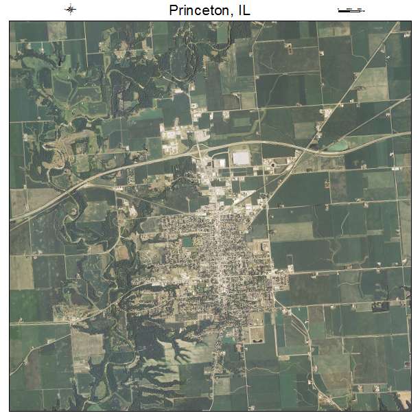Princeton, IL air photo map