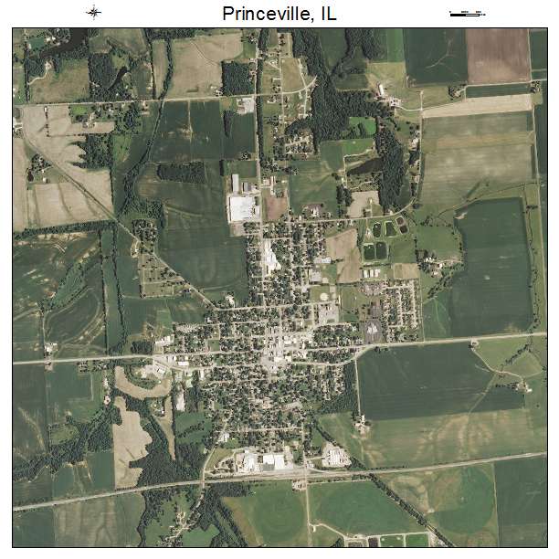Princeville, IL air photo map
