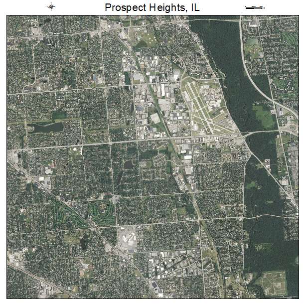 Prospect Heights, IL air photo map