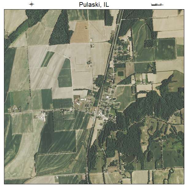 Pulaski, IL air photo map