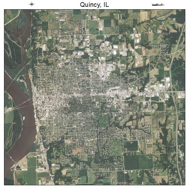 Quincy, IL air photo map