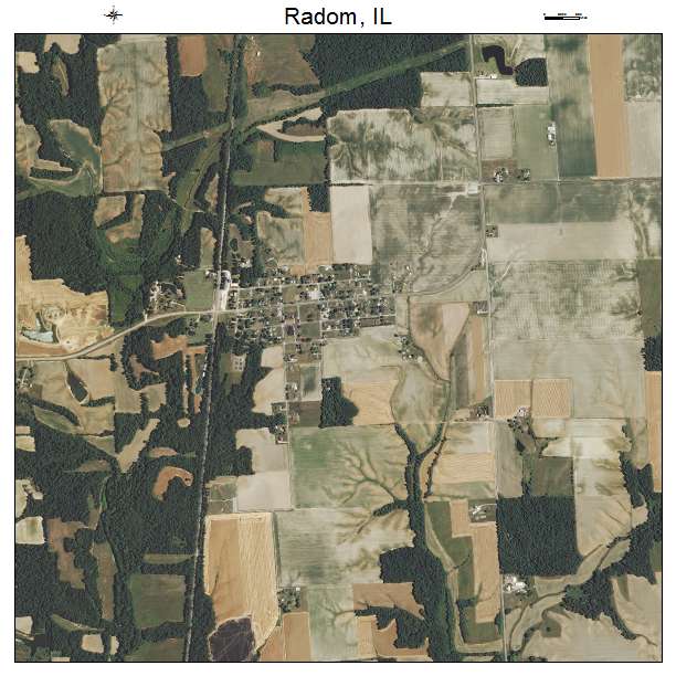 Radom, IL air photo map