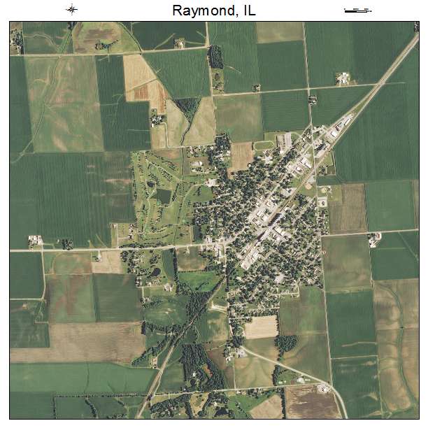Raymond, IL air photo map