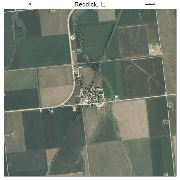 Reddick, IL air photo map