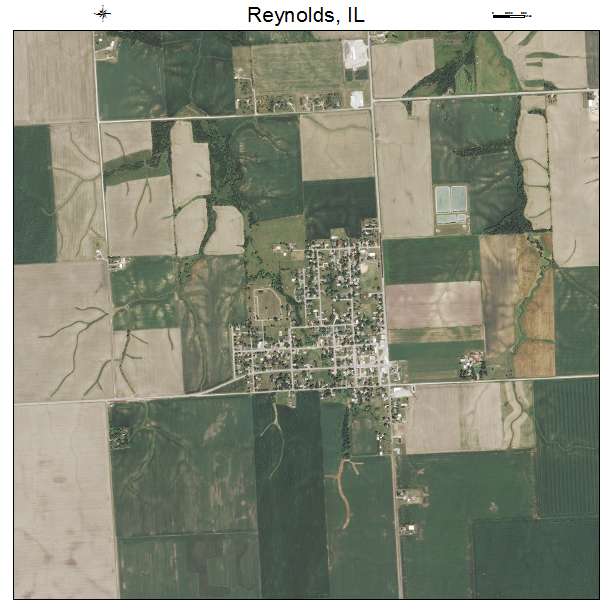 Reynolds, IL air photo map