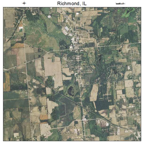 Richmond, IL air photo map