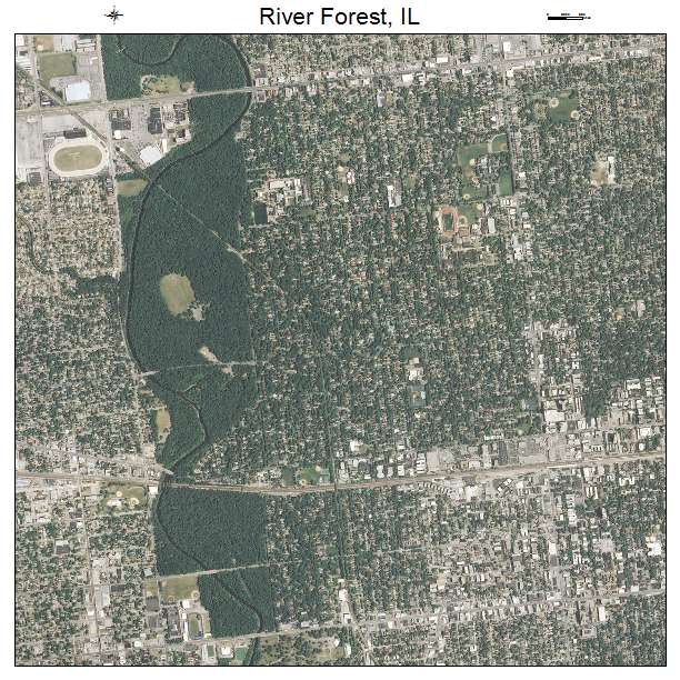 River Forest, IL air photo map