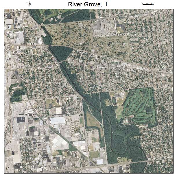 River Grove, IL air photo map
