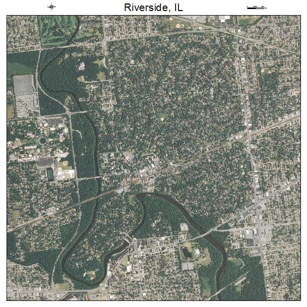 Riverside, IL air photo map
