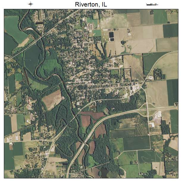Riverton, IL air photo map