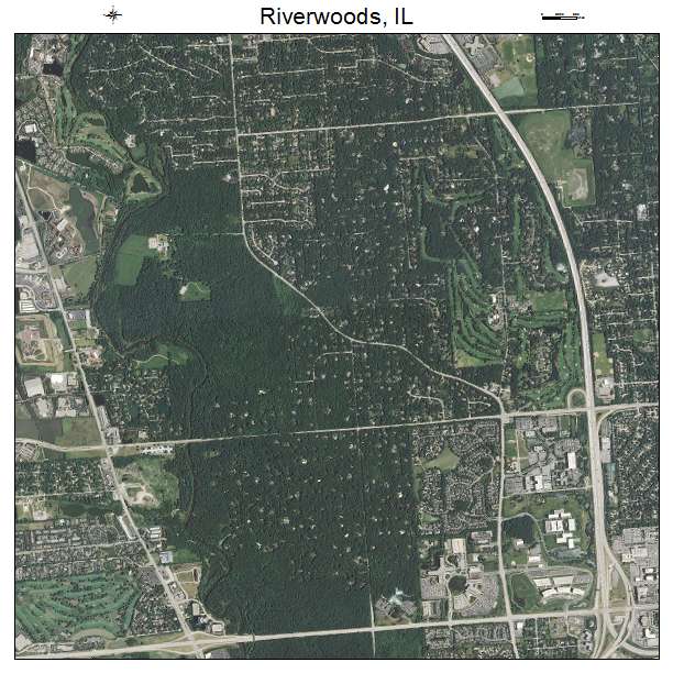 Riverwoods, IL air photo map