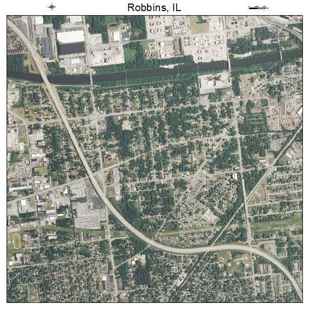 Robbins, IL air photo map