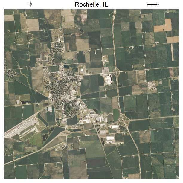 Rochelle, IL air photo map