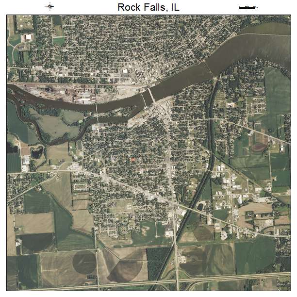 Rock Falls, IL air photo map
