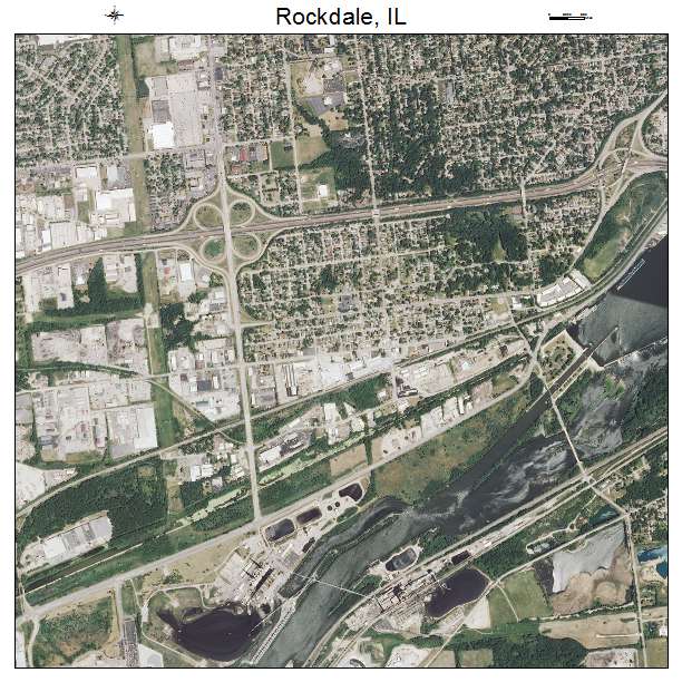 Rockdale, IL air photo map