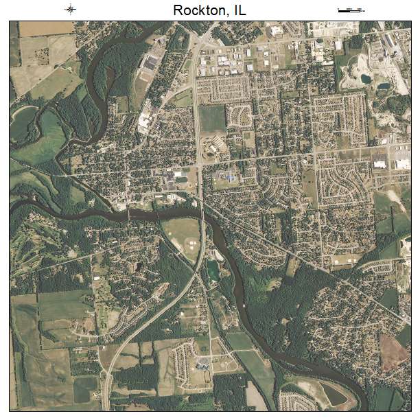 Rockton, IL air photo map