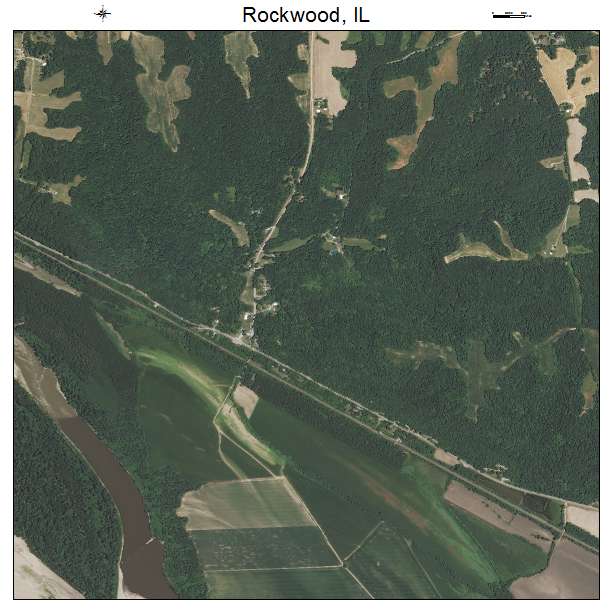 Rockwood, IL air photo map