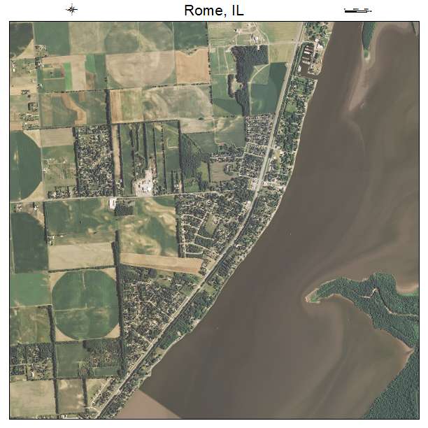 Rome, IL air photo map