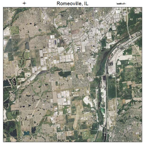 Romeoville, IL air photo map