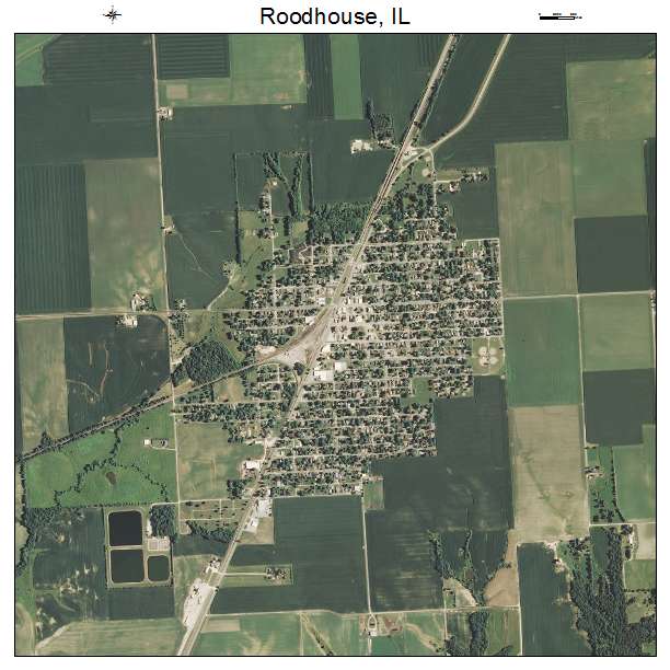 Roodhouse, IL air photo map