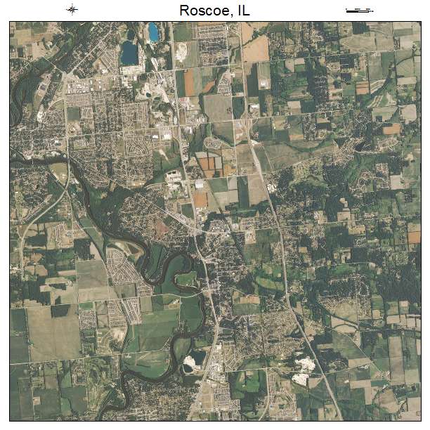 Roscoe, IL air photo map